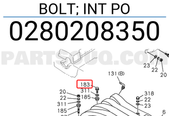 Isuzu 0280208350 BOLT; INT PO