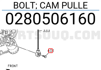 Isuzu 0280506160 BOLT; CAM PULLE