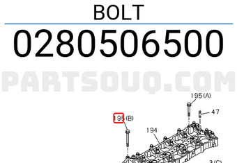 Isuzu 0280506500 BOLT