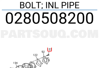Isuzu 0280508200 BOLT; INL PIPE