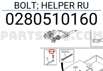 Isuzu 0280510160 BOLT; HELPER RU