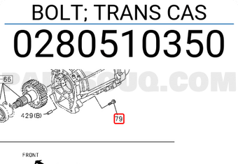 Isuzu 0280510350 BOLT; TRANS CAS