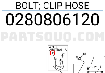 Isuzu 0280806120 BOLT; CLIP HOSE