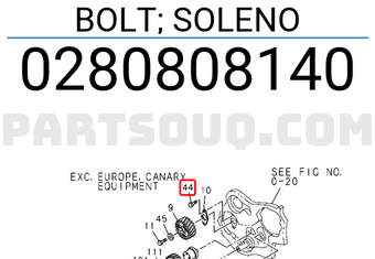 Isuzu 0280808140 BOLT; SOLENO