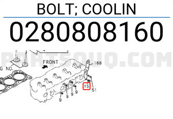 Isuzu 0280808160 BOLT; COOLIN