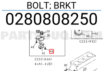 Isuzu 0280808250 BOLT; BRKT