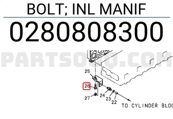 Isuzu 0280808300 BOLT; INL MANIF
