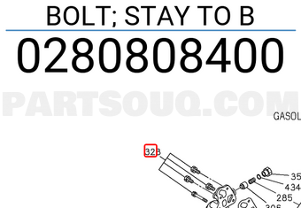 Isuzu 0280808400 BOLT; STAY TO B