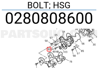 Isuzu 0280808600 BOLT; HSG