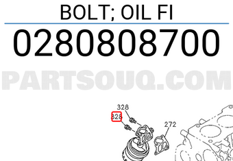 Isuzu 0280808700 BOLT; OIL FI