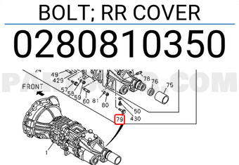 Isuzu 0280810350 BOLT; RR COVER