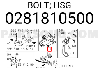 Isuzu 0281810500 BOLT; HSG
