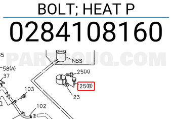 Isuzu 0284108160 BOLT; HEAT P
