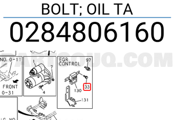 Isuzu 0284806160 BOLT; OIL TA