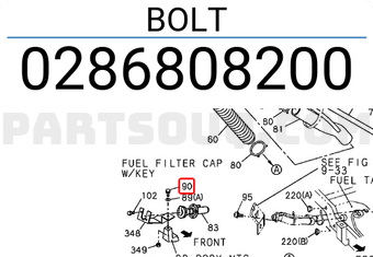 Isuzu 0286808200 BOLT