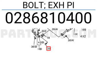 Isuzu 0286810400 BOLT; EXH PI