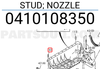 Isuzu 0410108350 STUD; NOZZLE