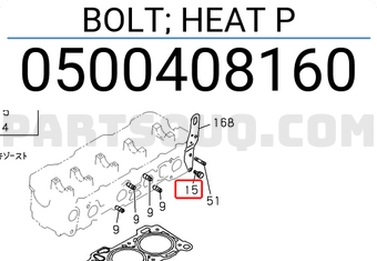 Isuzu 0500408160 BOLT; HEAT P