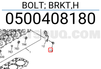 Isuzu 0500408180 BOLT; BRKT,H