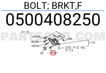 Isuzu 0500408250 BOLT; BRKT,F