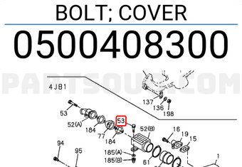 Isuzu 0500408300 BOLT; COVER