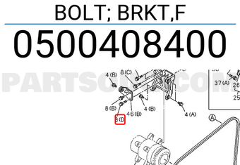 Isuzu 0500408400 BOLT; BRKT,F