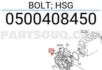Isuzu 0500408450 BOLT; HSG