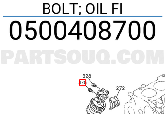 Isuzu 0500408700 BOLT; OIL FI