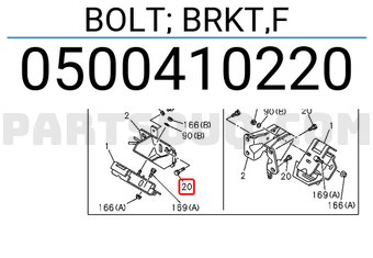 Isuzu 0500410220 BOLT; BRKT,F