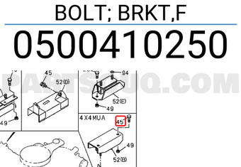 Isuzu 0500410250 BOLT; BRKT,F