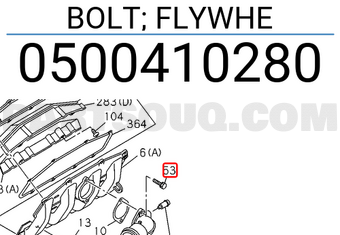 Isuzu 0500410280 BOLT; FLYWHE