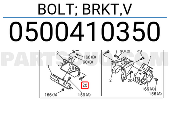 Isuzu 0500410350 BOLT; BRKT,V