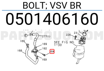 Isuzu 0501406160 BOLT; VSV BR