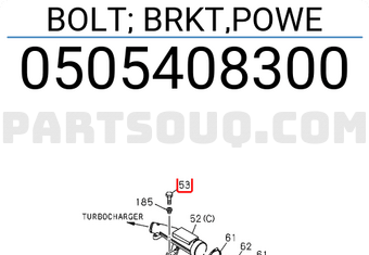 Isuzu 0505408300 BOLT; BRKT,POWE