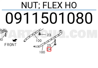 Isuzu 0911501080 NUT; FLEX HO
