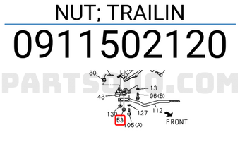 Isuzu 0911502120 NUT; TRAILIN