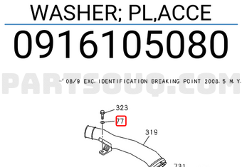 Isuzu 0916105080 WASHER; PL,ACCE
