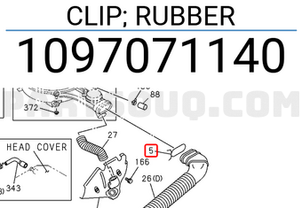 Isuzu 1097071140 CLIP; RUBBER
