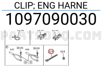 Isuzu 1097090030 CLIP; ENG HARNE