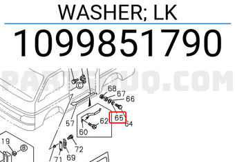 Isuzu 1099851790 WASHER; LK