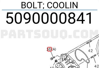 Isuzu 5090000841 BOLT; COOLIN