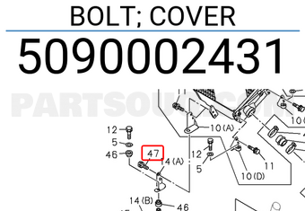 Isuzu 5090002431 BOLT; COVER