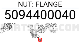 Isuzu 5094400040 NUT; FLANGE