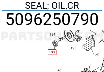 Isuzu 5096250790 SEAL; OIL,CR