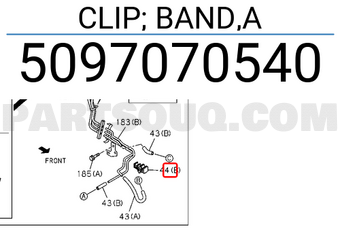 Isuzu 5097070540 CLIP; BAND,A