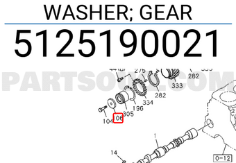 Isuzu 5125190021 WASHER; GEAR