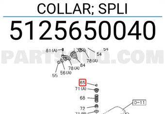 Isuzu 5125650040 COLLAR; SPLI