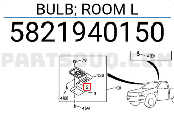 Isuzu 5821940150 BULB; ROOM L