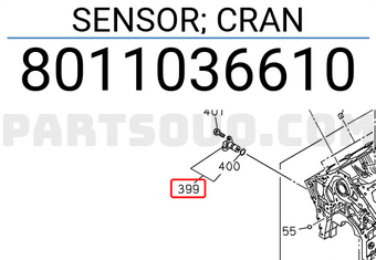 Isuzu 8011036610 SENSOR; CRAN