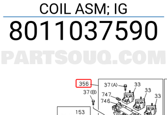 Isuzu 8011037590 COIL ASM; IG